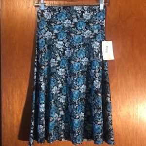 NWT LuLaRoe Azure teal floral skirt